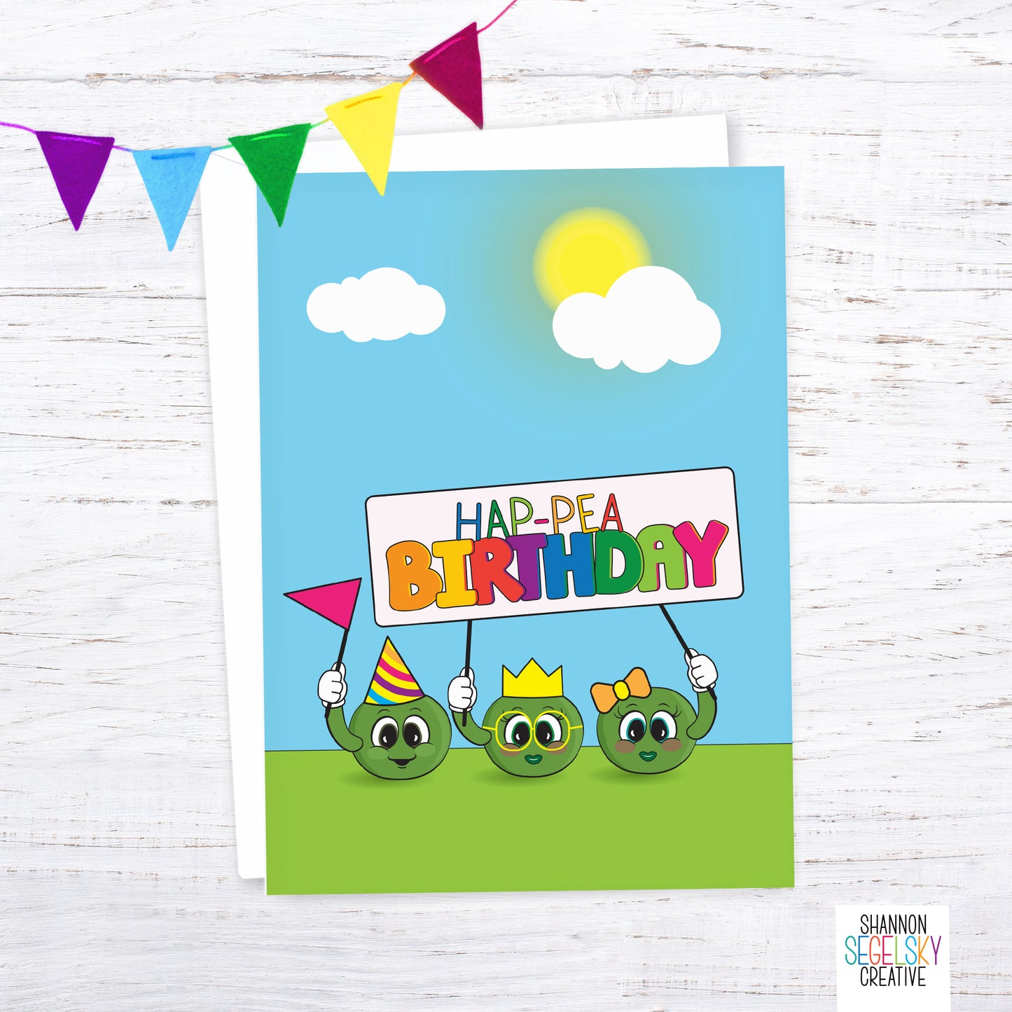 VegeCards® Hap-pea Birthday Trio Card