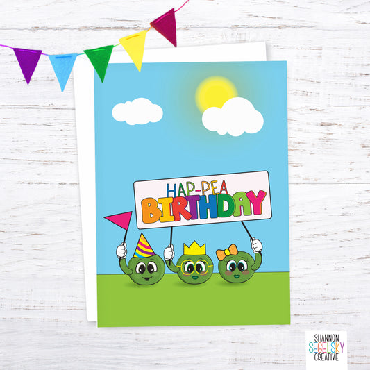 VegeCards® Hap-pea Birthday Trio Card