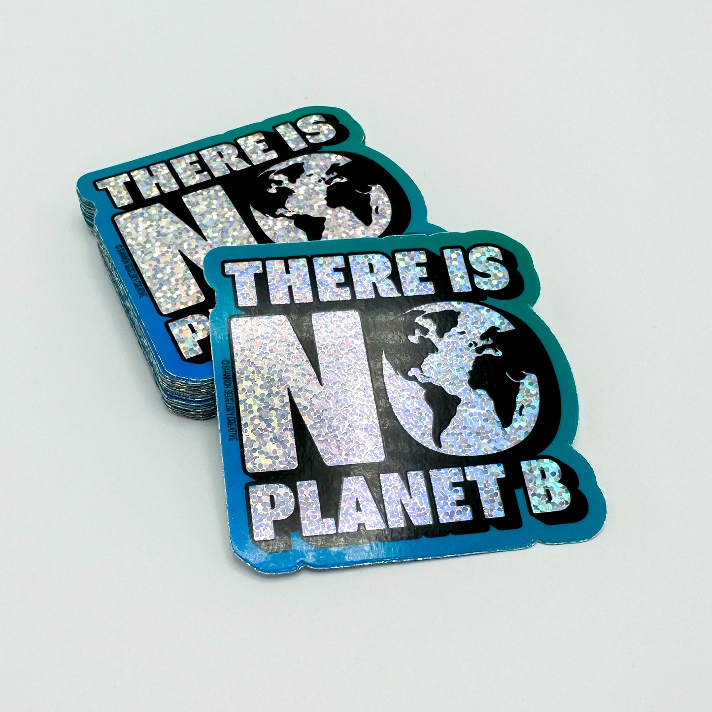 VegeCards® No Planet B Glitter Vinyl Sticker