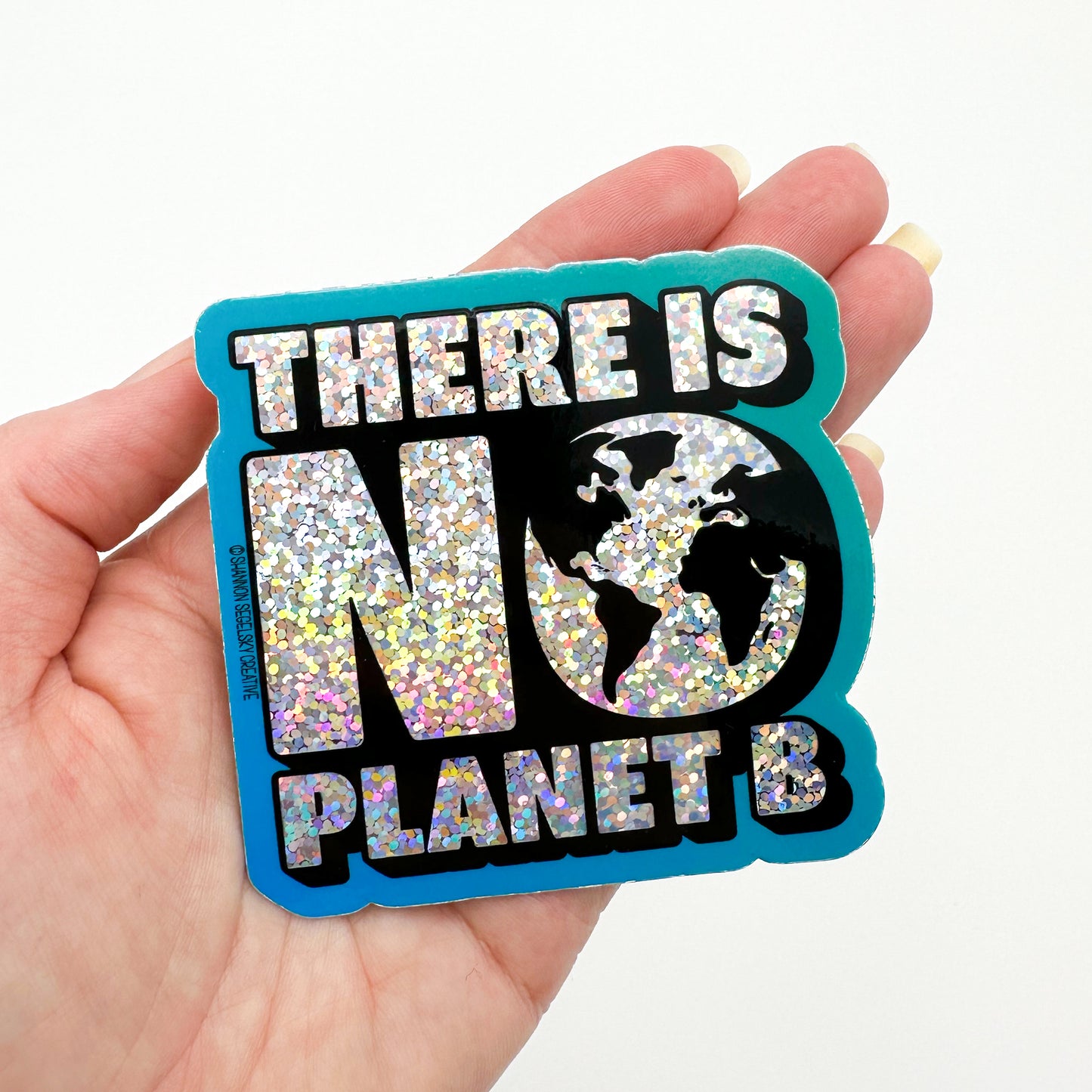 VegeCards® No Planet B Glitter Vinyl Sticker