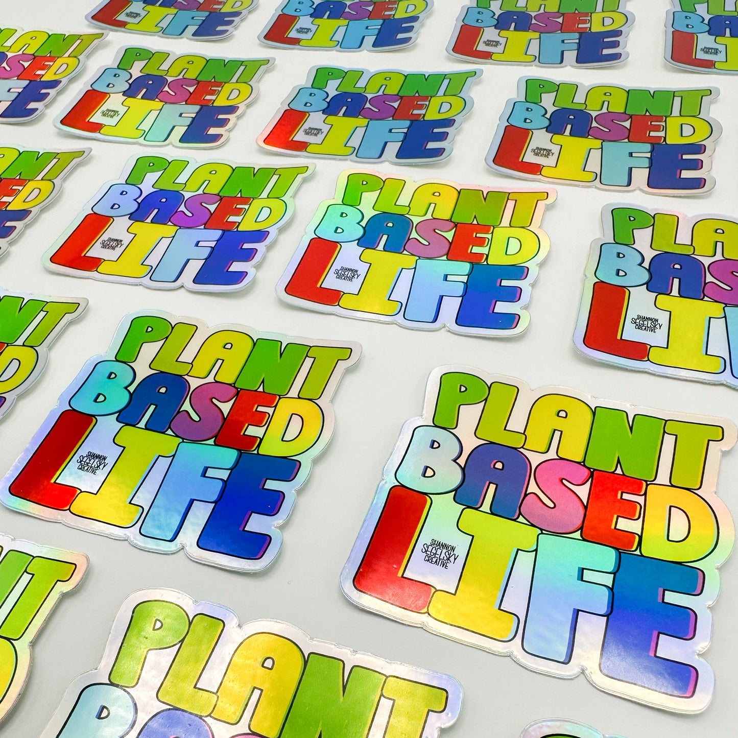 VegeCards® Plant-Based Life - Holographic Vinyl Sticker
