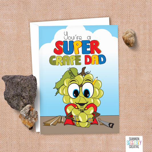 VegeCards® Super Grape Dad Card