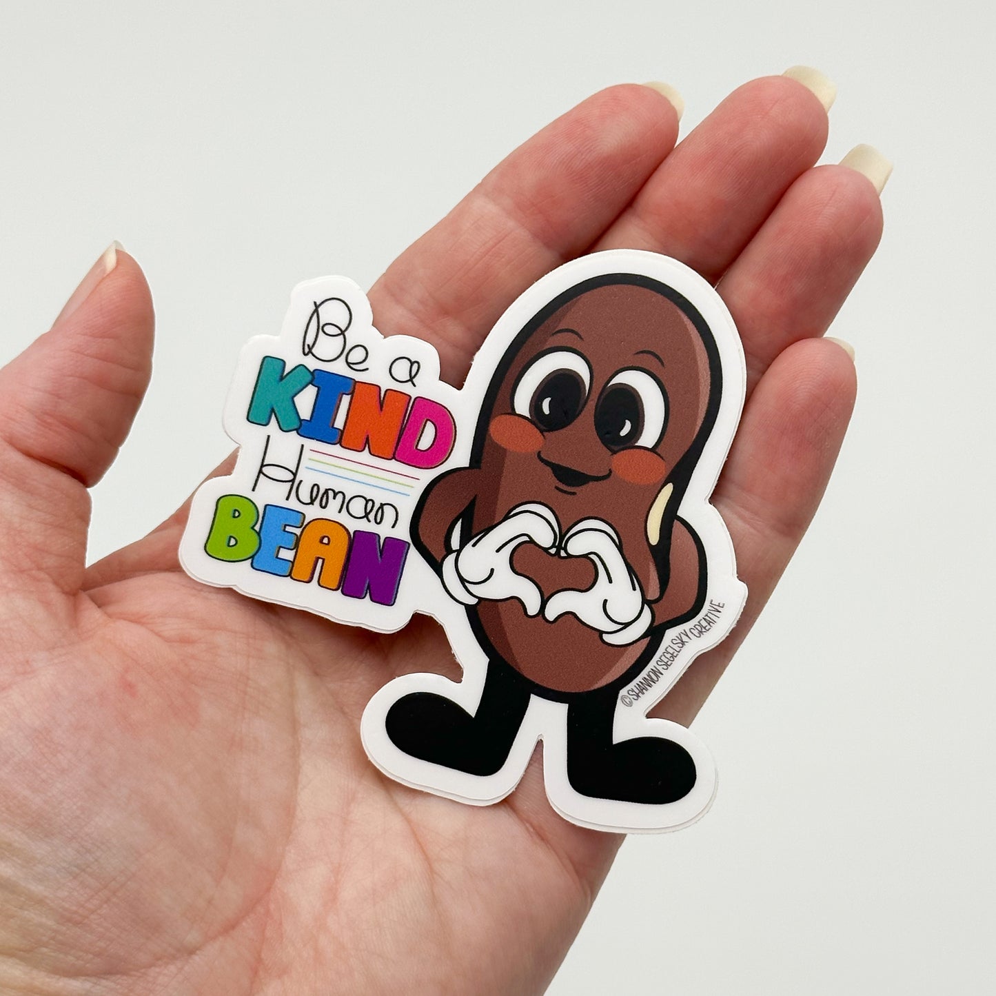 VegeCards® Be a Kind Human Bean - Vinyl Sticker