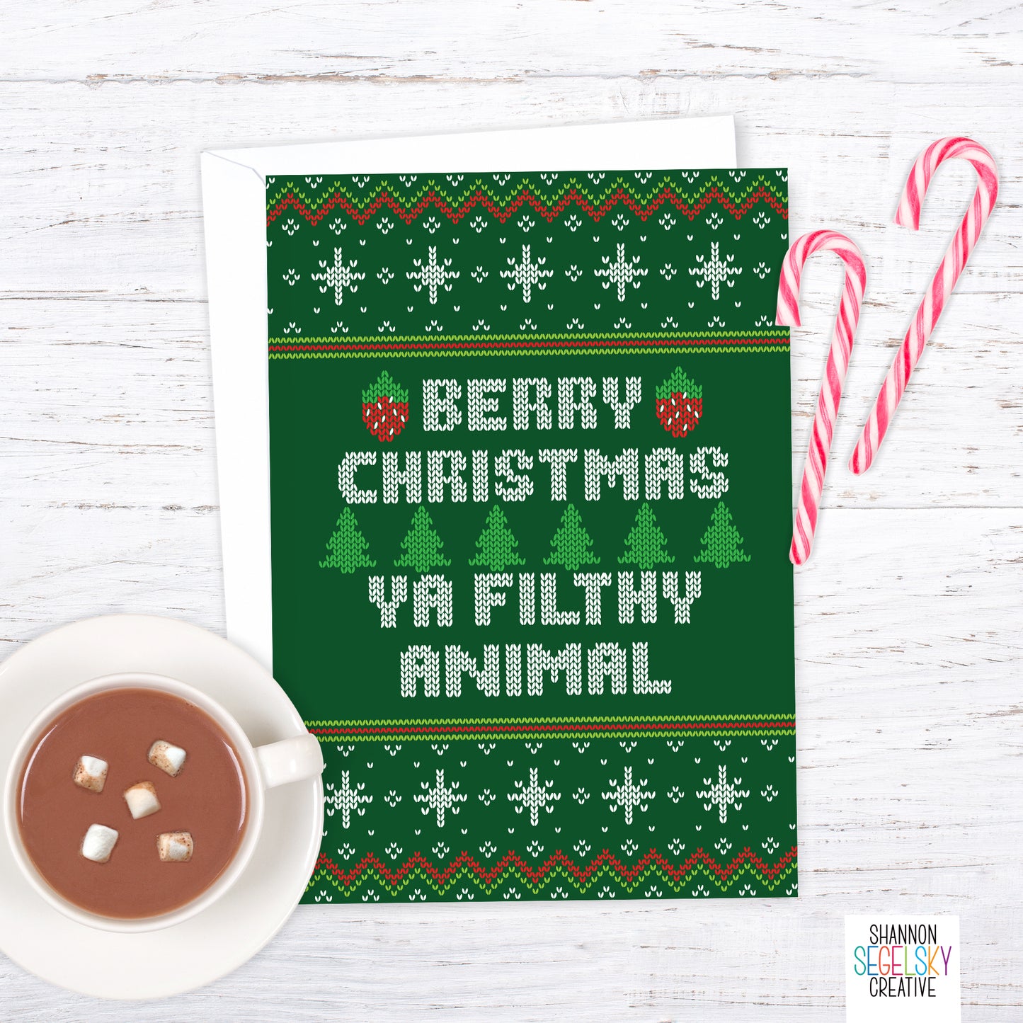 VegeCards® Berry Christmas Ya Filthy Animal Card