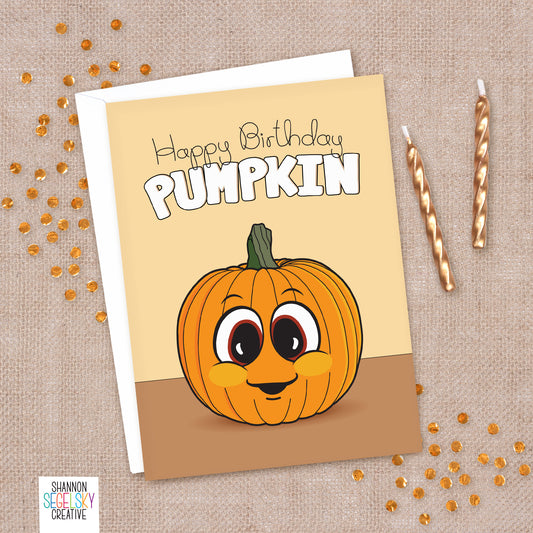 VegeCards® Happy Birthday Pumpkin Card