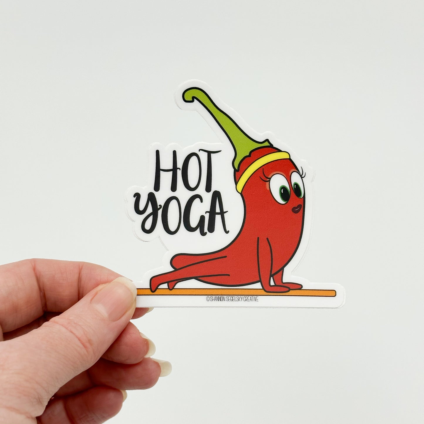 VegeCards® Hot Yoga - Chili Pepper Vinyl Sticker