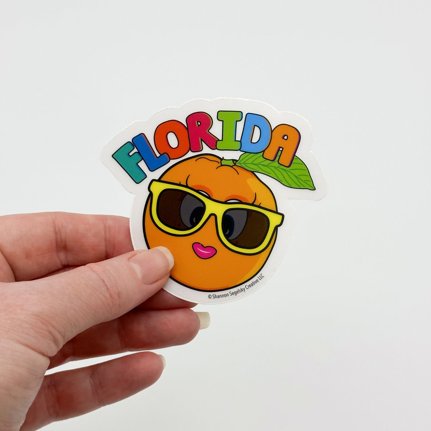 VegeCards® Florida Orange Clear Vinyl Sticker
