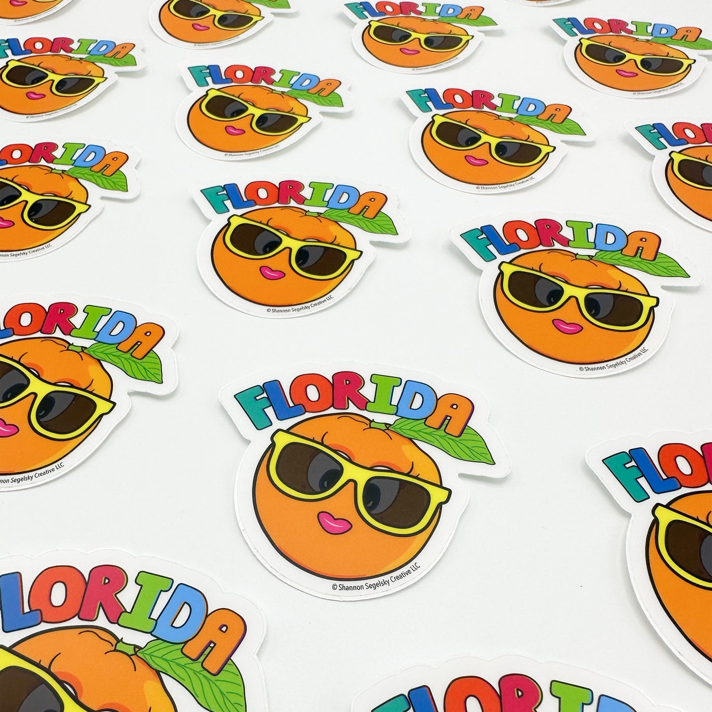 VegeCards® Florida Orange Clear Vinyl Sticker