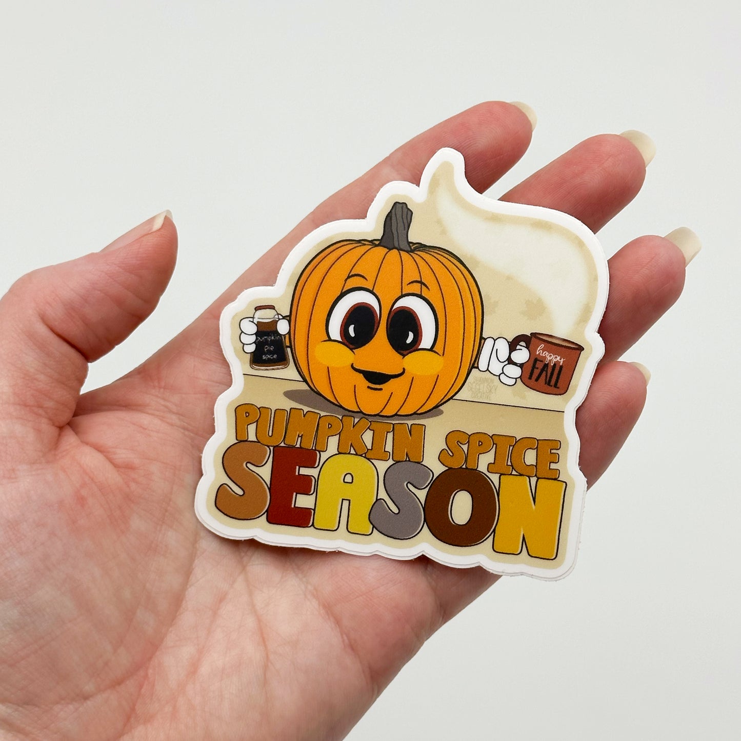 VegeCards® Happy Fall - Pumpkin Spice Season Vinyl Sticker