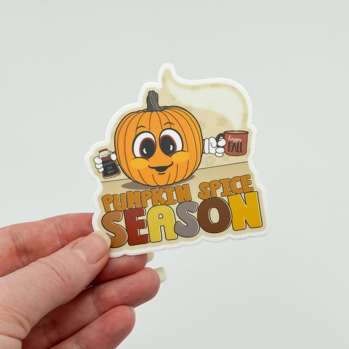 VegeCards® Happy Fall - Pumpkin Spice Season Vinyl Sticker