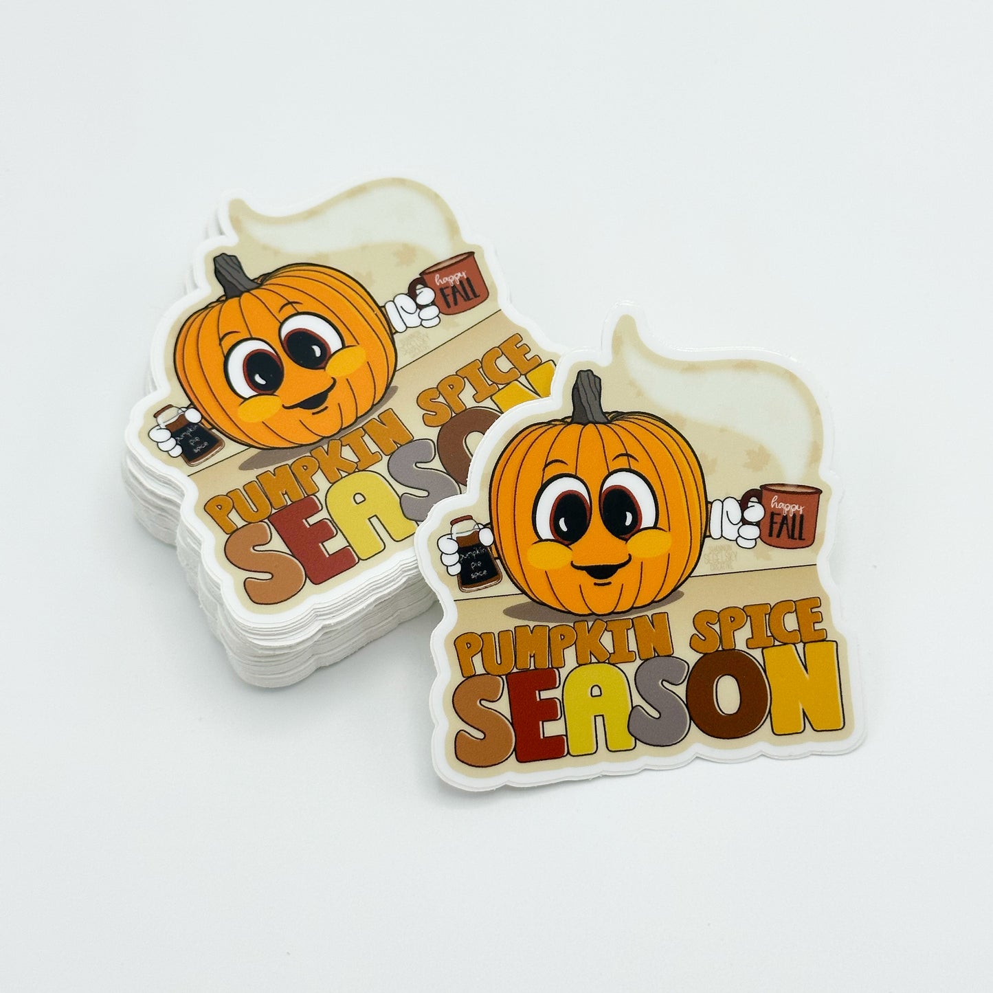 VegeCards® Happy Fall - Pumpkin Spice Season Vinyl Sticker