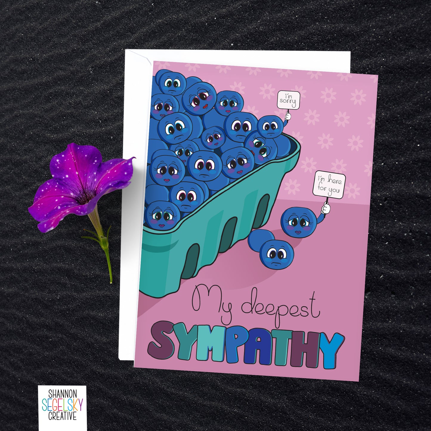 VegeCards® My Deepest Sympathy - Blueberry Card