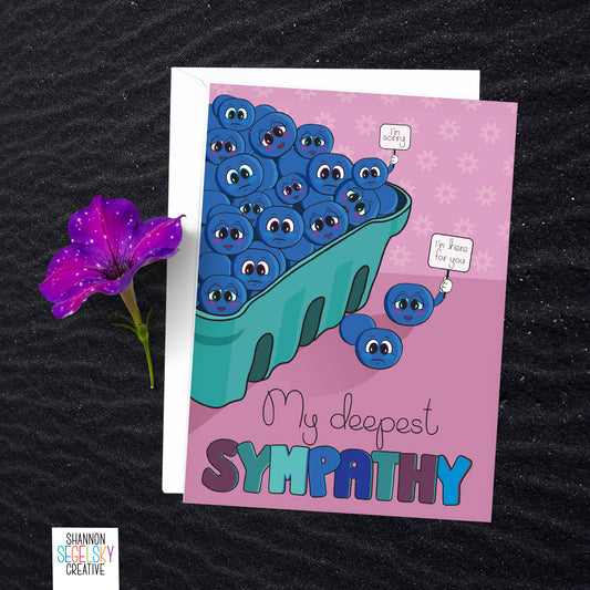 VegeCards® My Deepest Sympathy - Blueberry Card