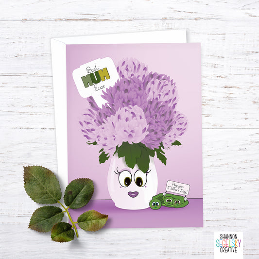 VegeCards™ Best Mum Ever - Mother's Day Card