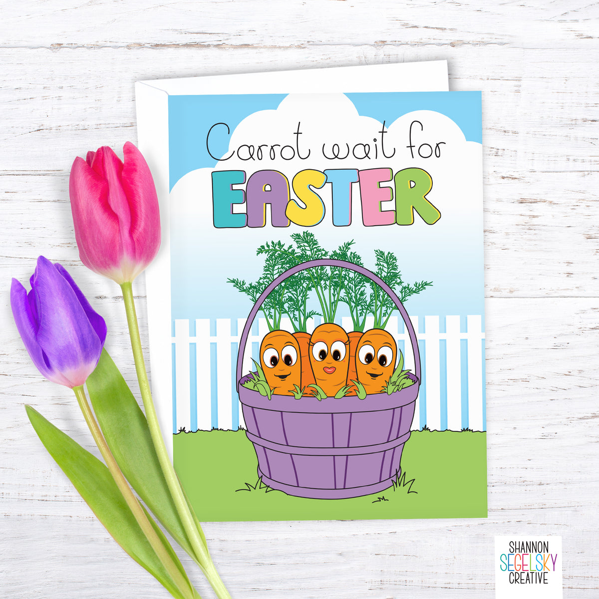 Carrot Wait for Easter Funny Easter Card