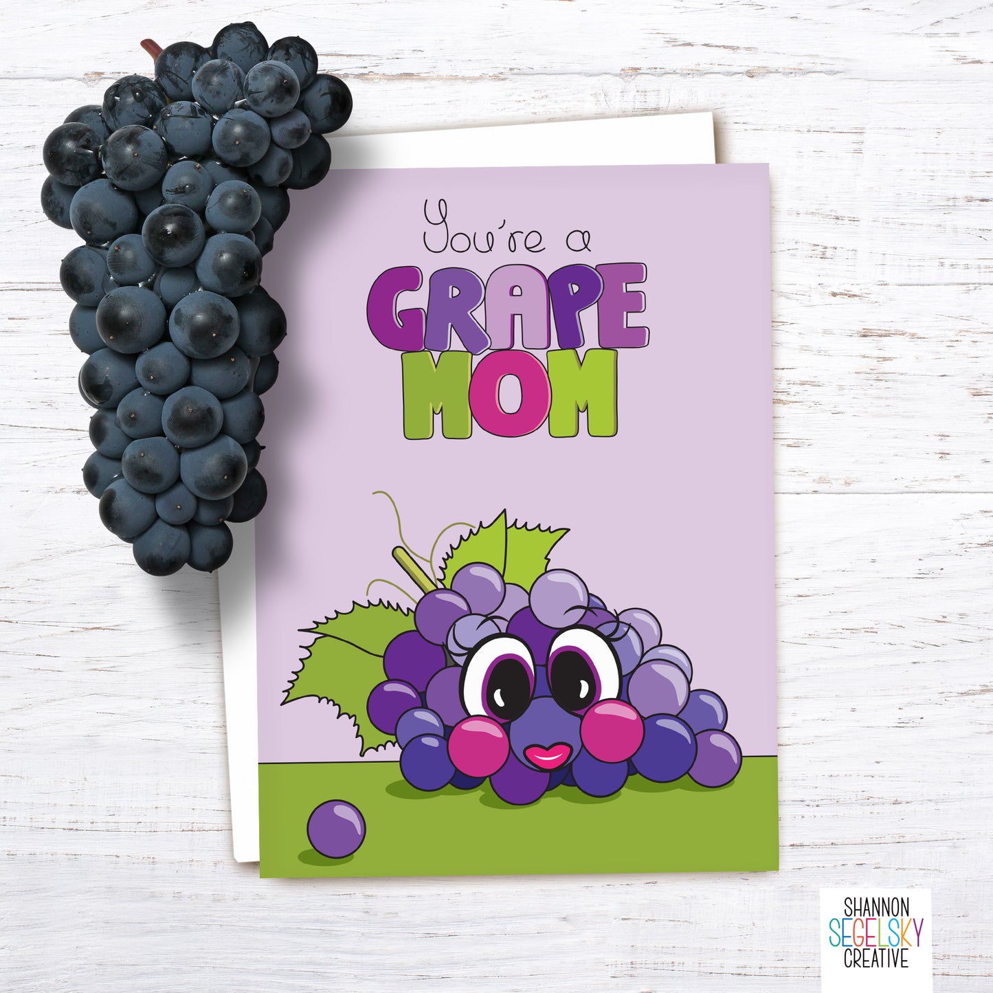 VegeCards™ You're a Grape Mom Card