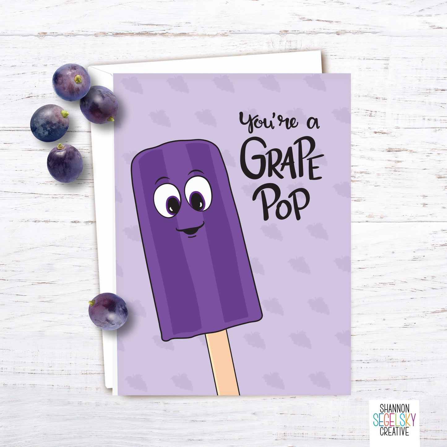 VegeCards™ You're a Grape Pop Card
