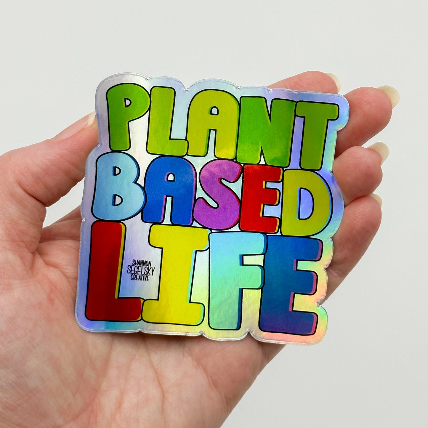 VegeCards™ Plant-Based Life - Holographic Vinyl Sticker