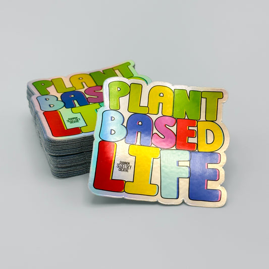 VegeCards™ Plant-Based Life - Holographic Vinyl Sticker