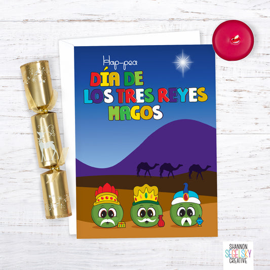 VegeCards™ Hap-pea Dia de Los Tres Reyes Magos Card