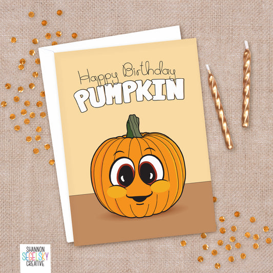 VegeCards™ Happy Birthday Pumpkin Card