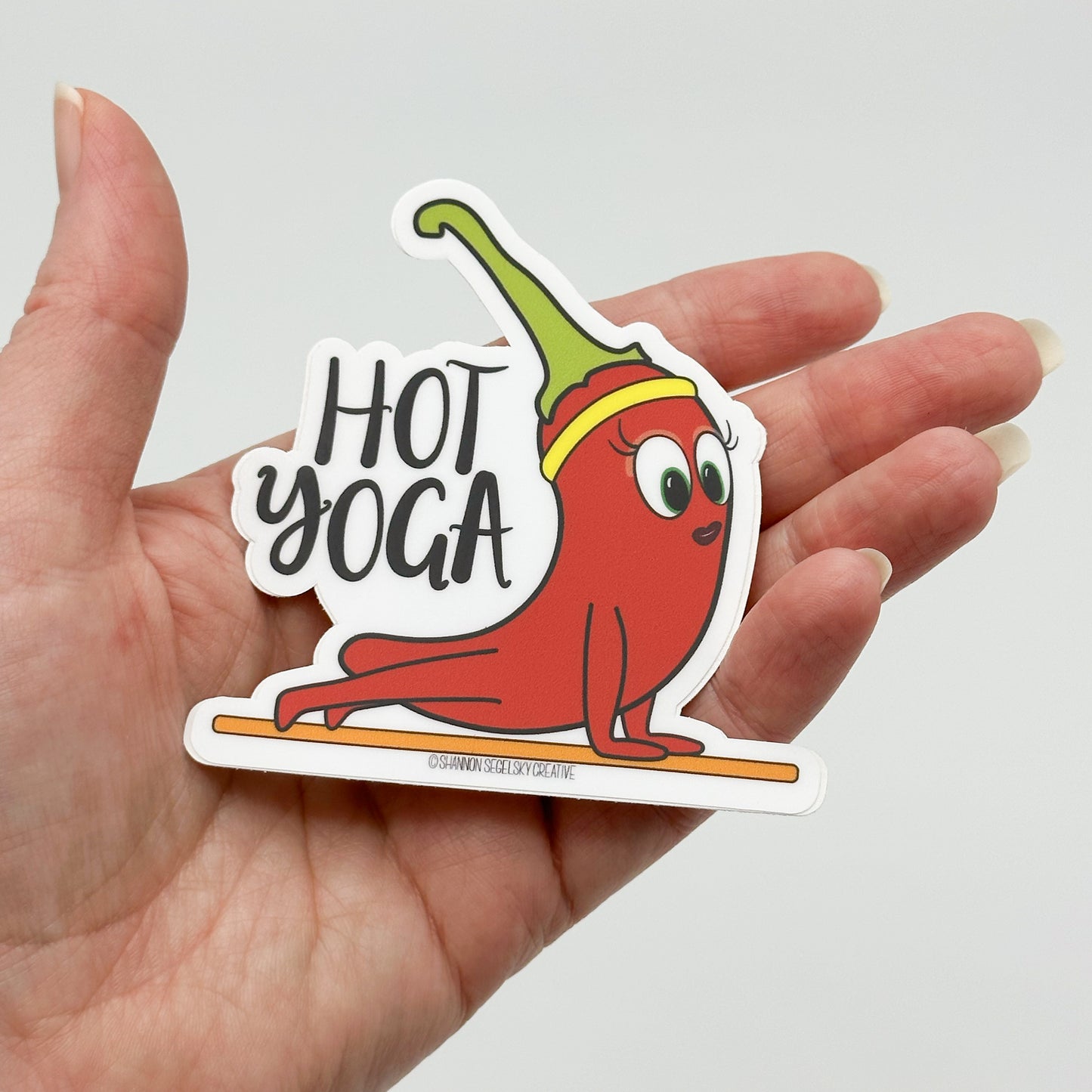VegeCards™ Hot Yoga - Chili Pepper Vinyl Sticker