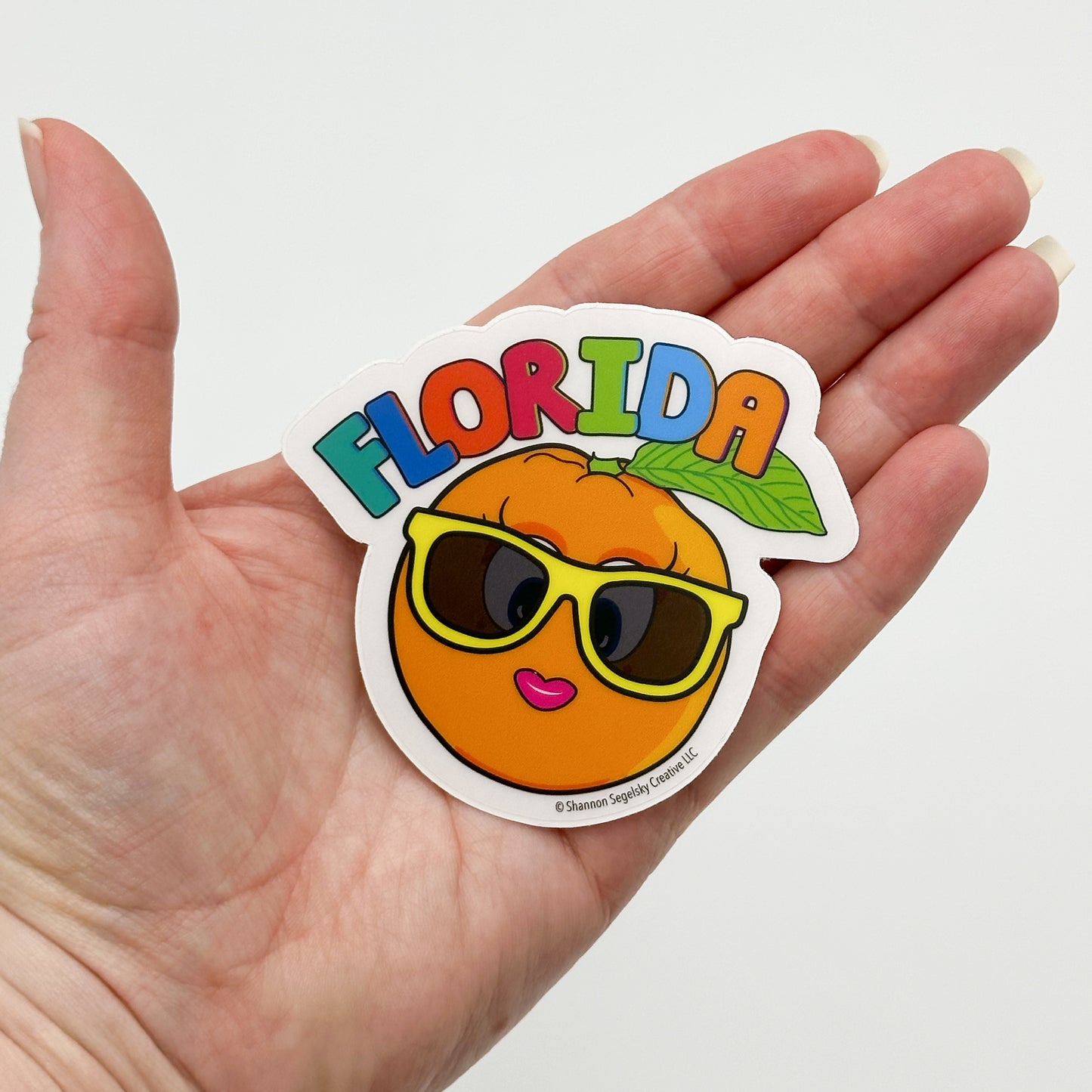 VegeCards™ Florida Orange Clear Vinyl Sticker