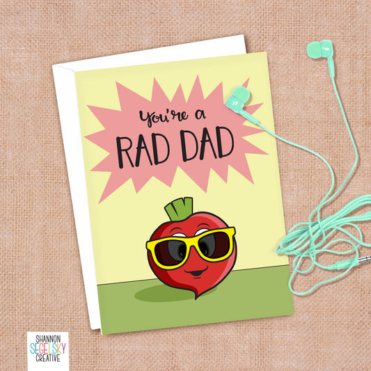 VegeCards™ You're a Rad Dad Card