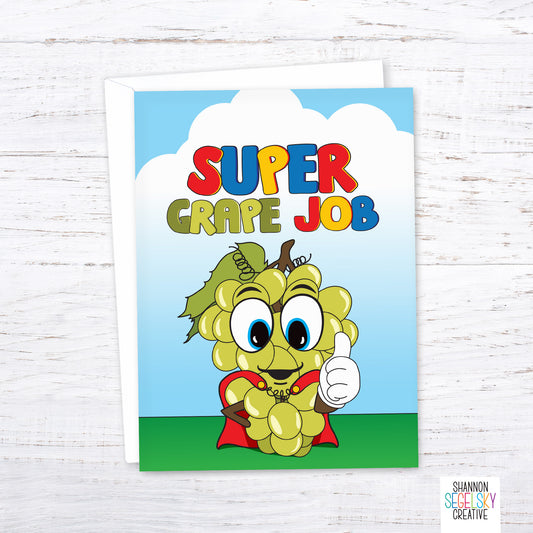 VegeCards™ Super Grape Job Card