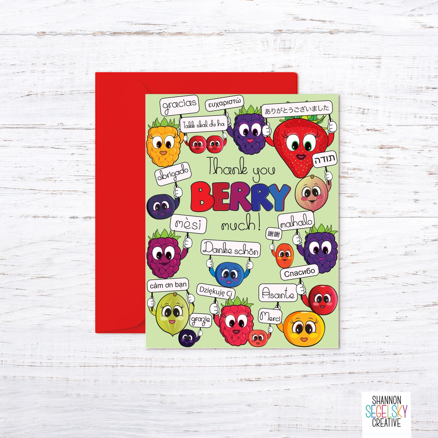 VegeCards™ Thank You Berry Much Card